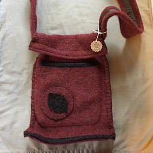 HANDMADE FELTED WOOL PURSE WITH POUCH